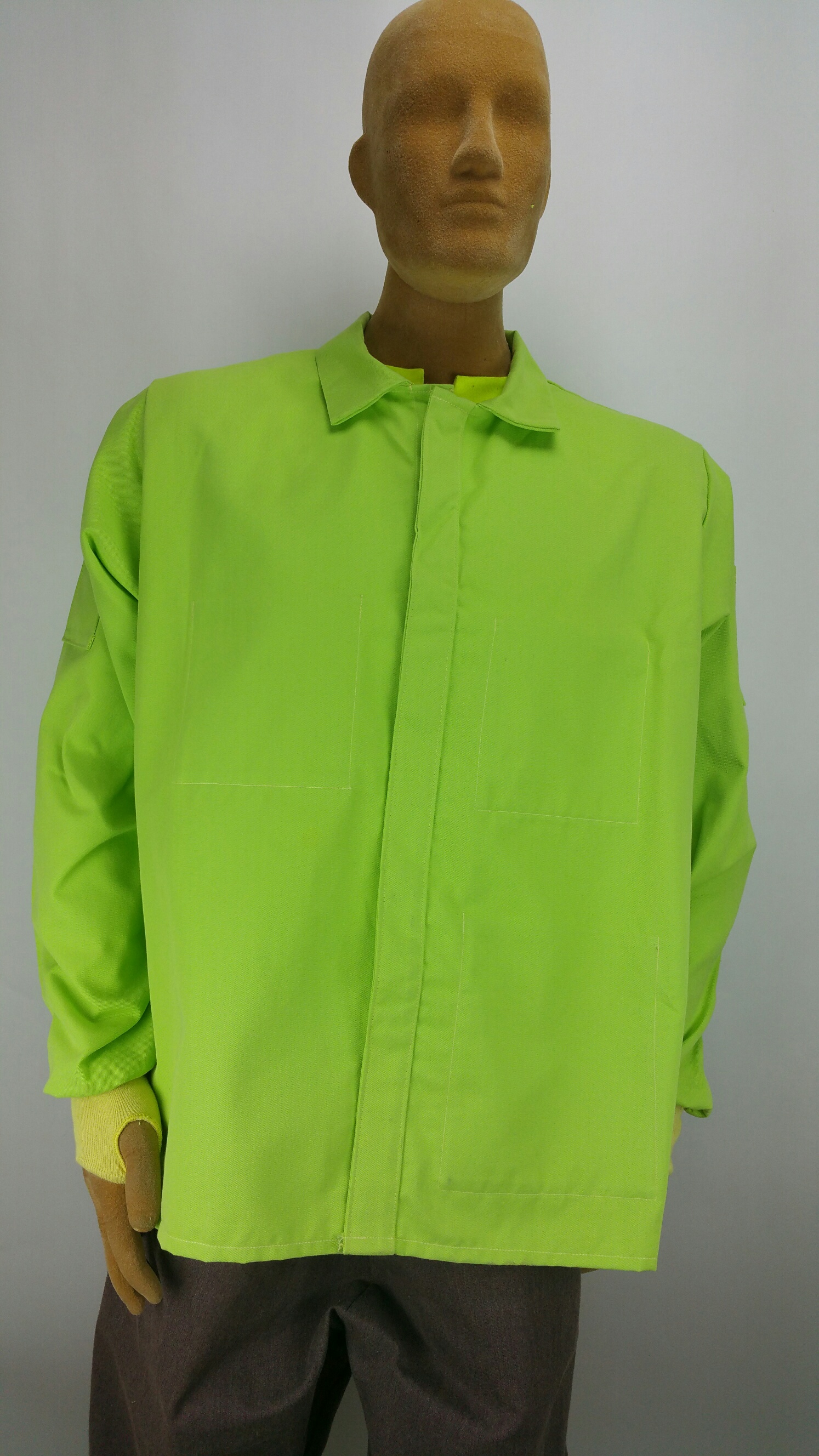 JACKET WELDING HI VIZ LIME YELLOW SZ SMALL - Latex, Supported